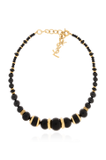 Saint Laurent Černý Mosazný Náhrdelník