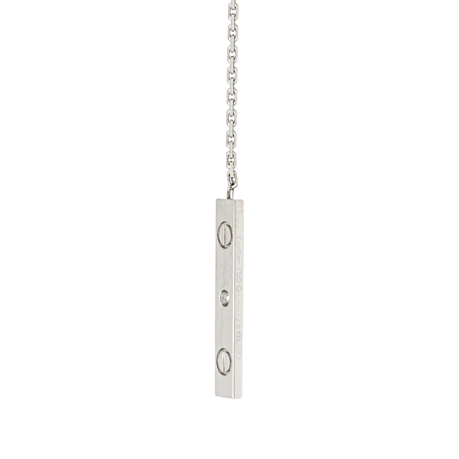 Cartier Love Negligee Náhrdelník z Bílého Zlata s Diamantem