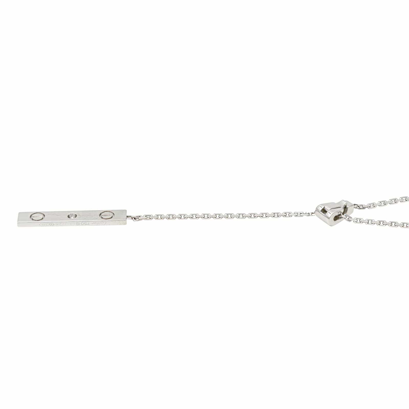 Cartier Love Negligee Náhrdelník z Bílého Zlata s Diamantem
