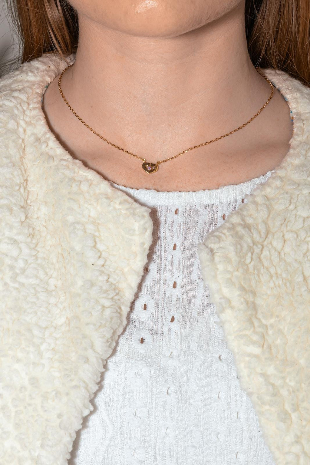 Cartier Heart Náhrdelník ze Žlutého Zlata se Safírem