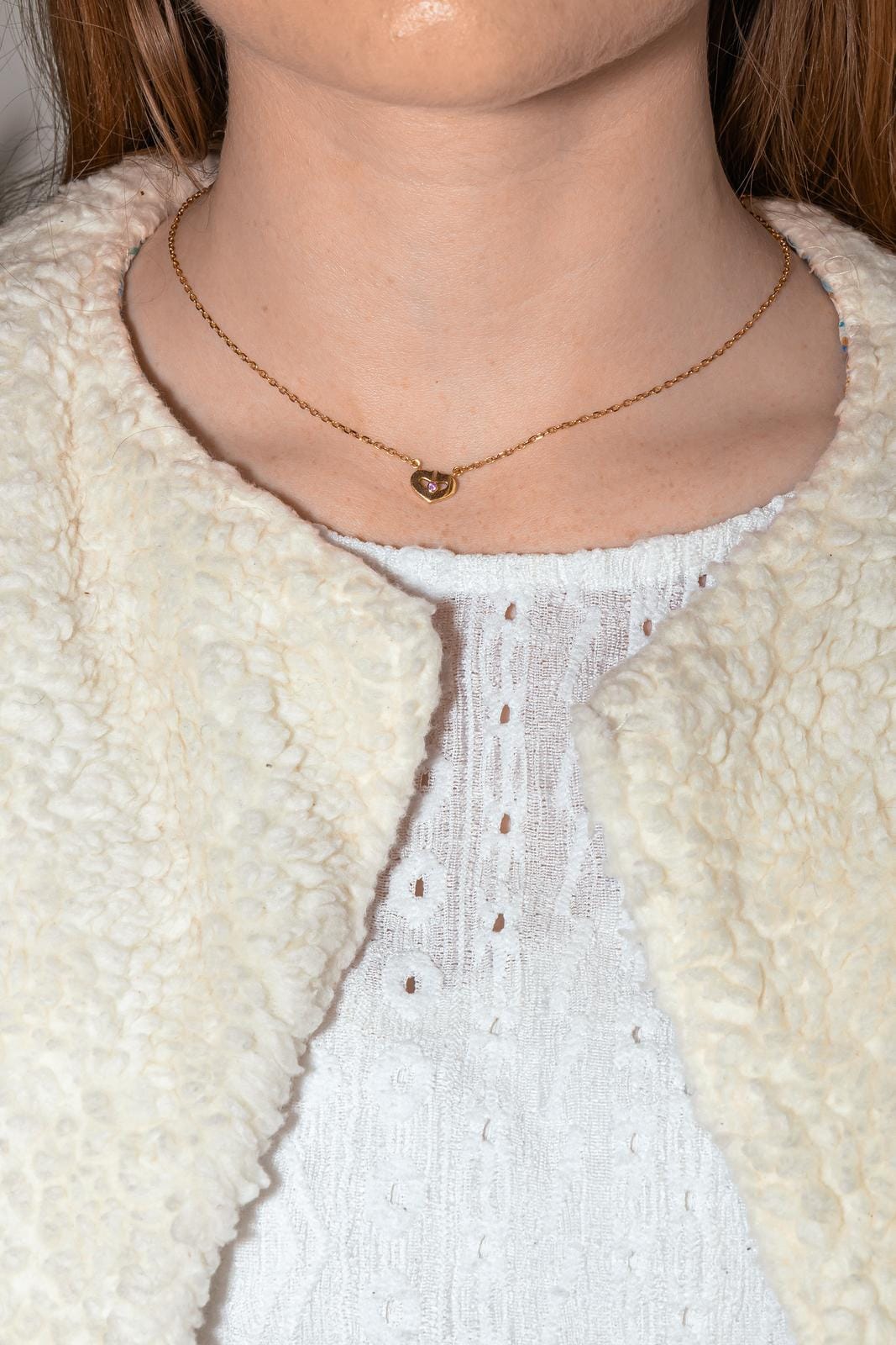 Cartier Heart Náhrdelník ze Žlutého Zlata se Safírem