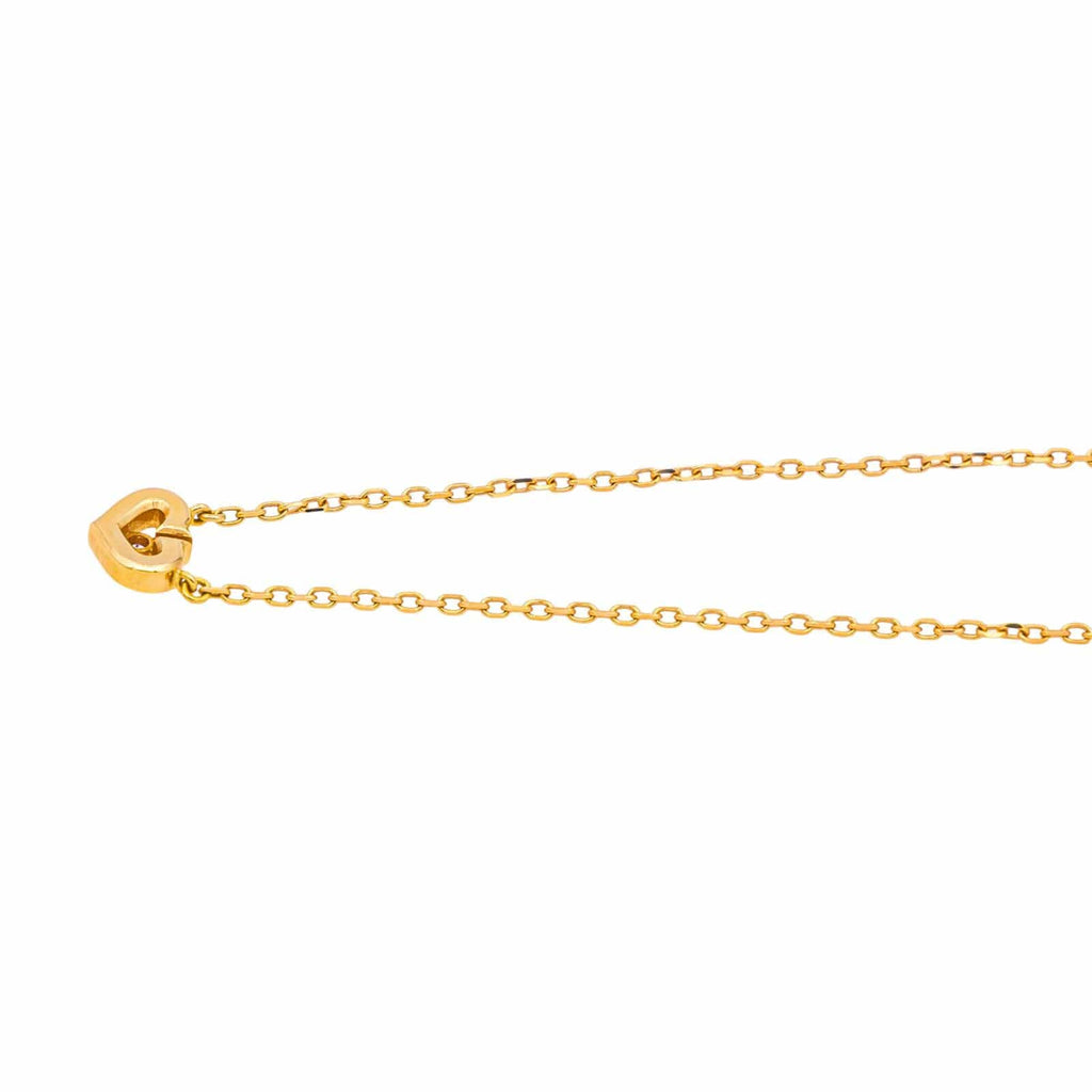 Cartier Heart Náhrdelník ze Žlutého Zlata se Safírem