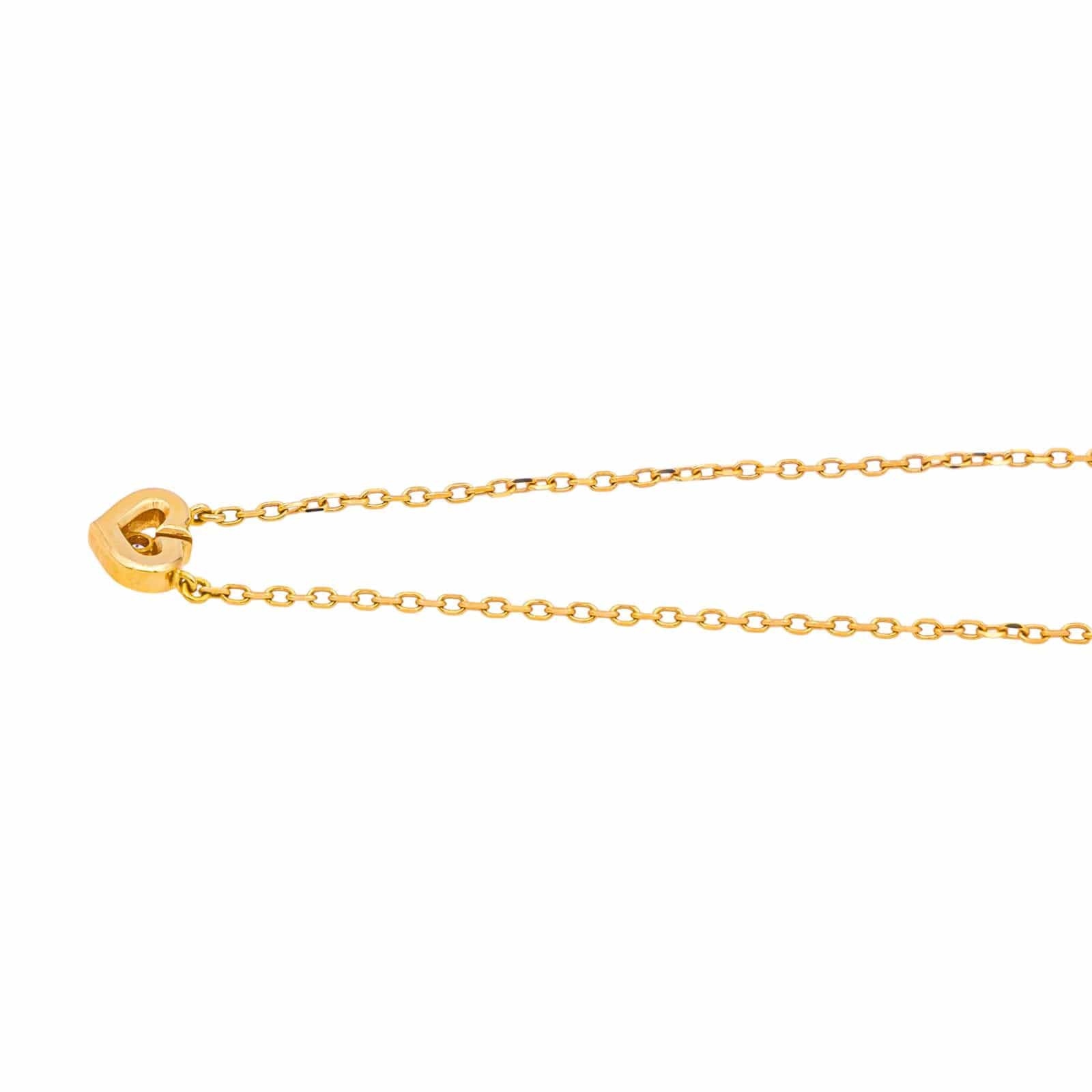 Cartier Heart Náhrdelník ze Žlutého Zlata se Safírem