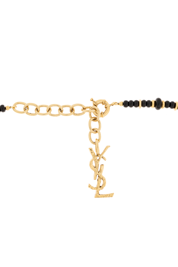 Saint Laurent Černý Mosazný Náhrdelník