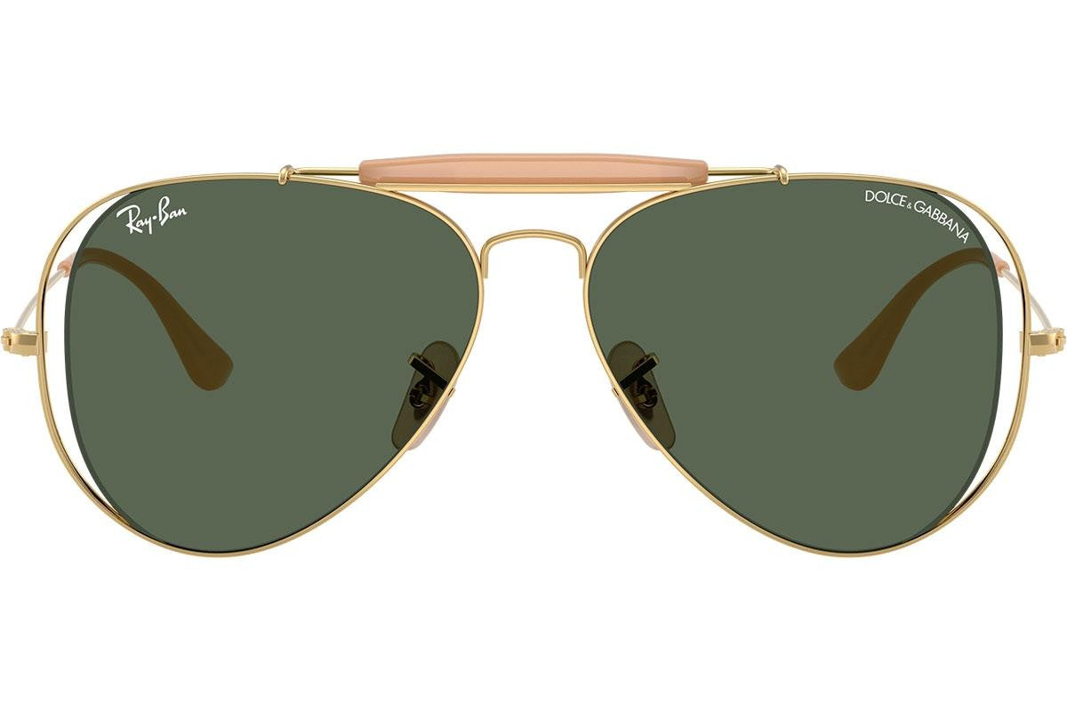 Ray-Ban RB3029M Aviator Sluneční Brýle Zlatá Zelená