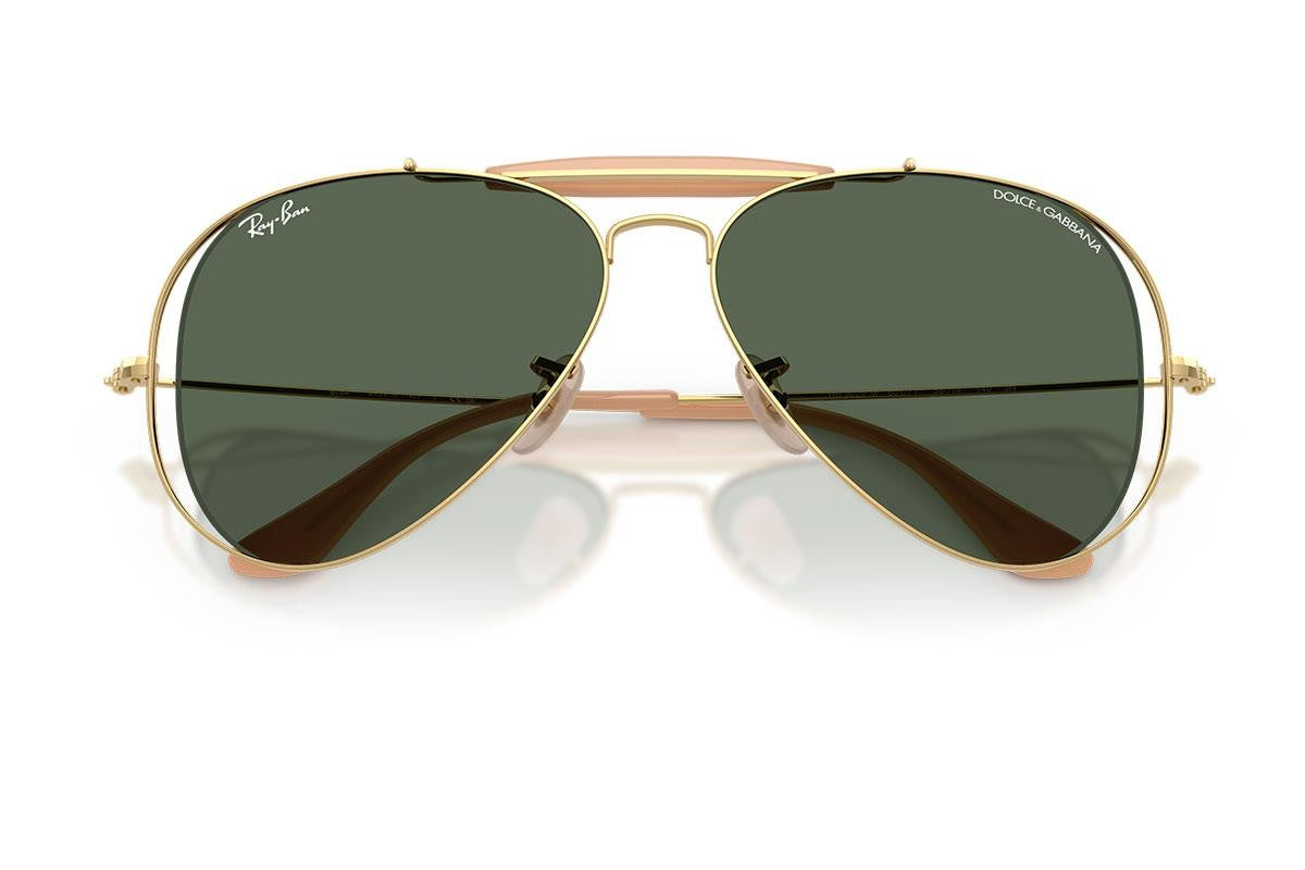 Ray-Ban RB3029M Aviator Sluneční Brýle Zlatá Zelená