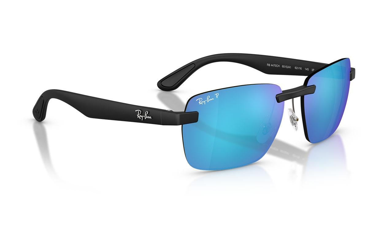 Ray-Ban RB4470CH 601SA1 Polarized Sluneční Brýle Černé Modrá