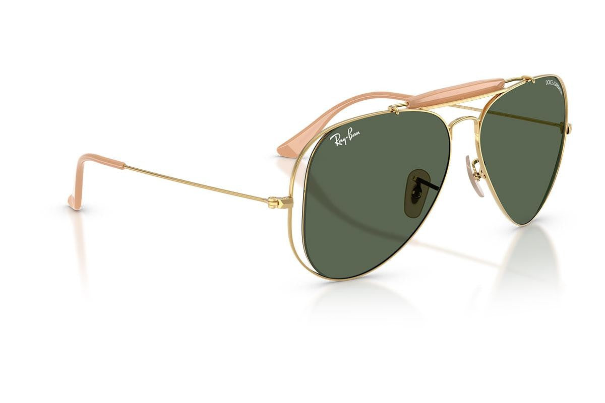 Ray-Ban RB3029M Aviator Sluneční Brýle Zlatá Zelená