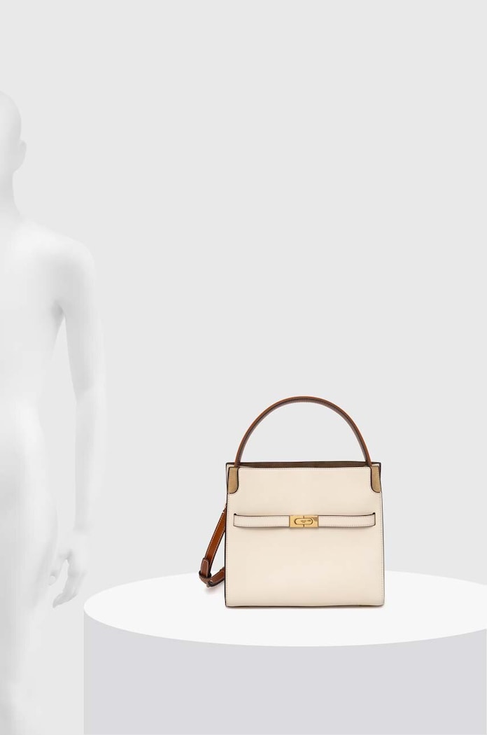 Tory Burch Lee Radziwill Shopper Kožená Kabelka Béžová 158641.122