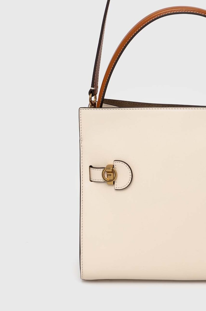 Tory Burch Lee Radziwill Shopper Kožená Kabelka Béžová 158641.122