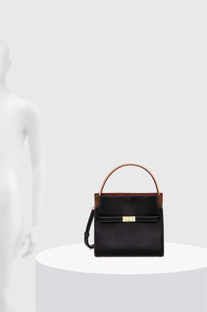 Tory Burch Lee Radziwill Shopper Kožená Kabelka Černá 61302.001