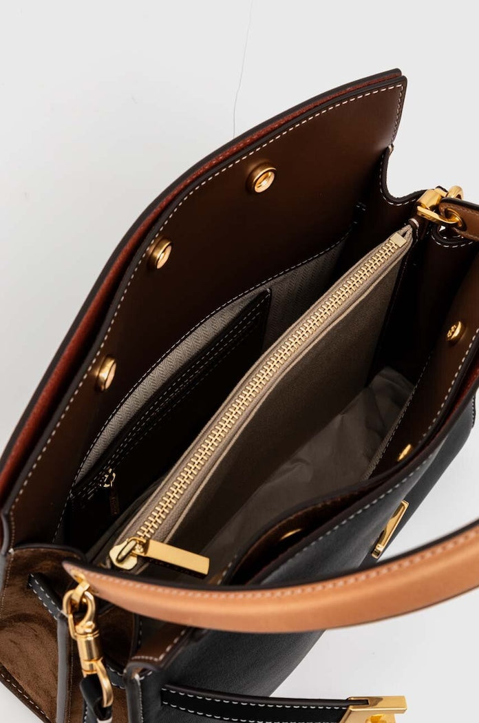 Tory Burch Lee Radziwill Shopper Kožená Kabelka Černá 61302.001