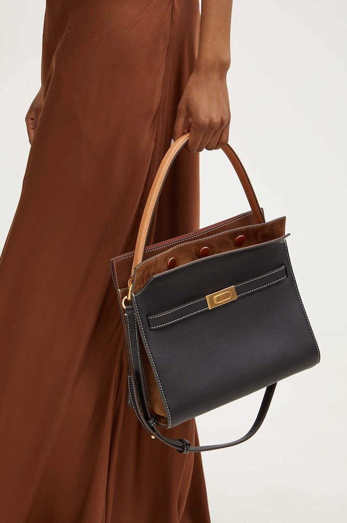 Tory Burch Lee Radziwill Shopper Kožená Kabelka Černá 61302.001