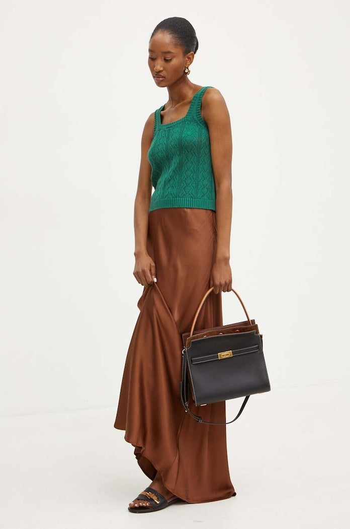 Tory Burch Lee Radziwill Shopper Kožená Kabelka Černá 61302.001