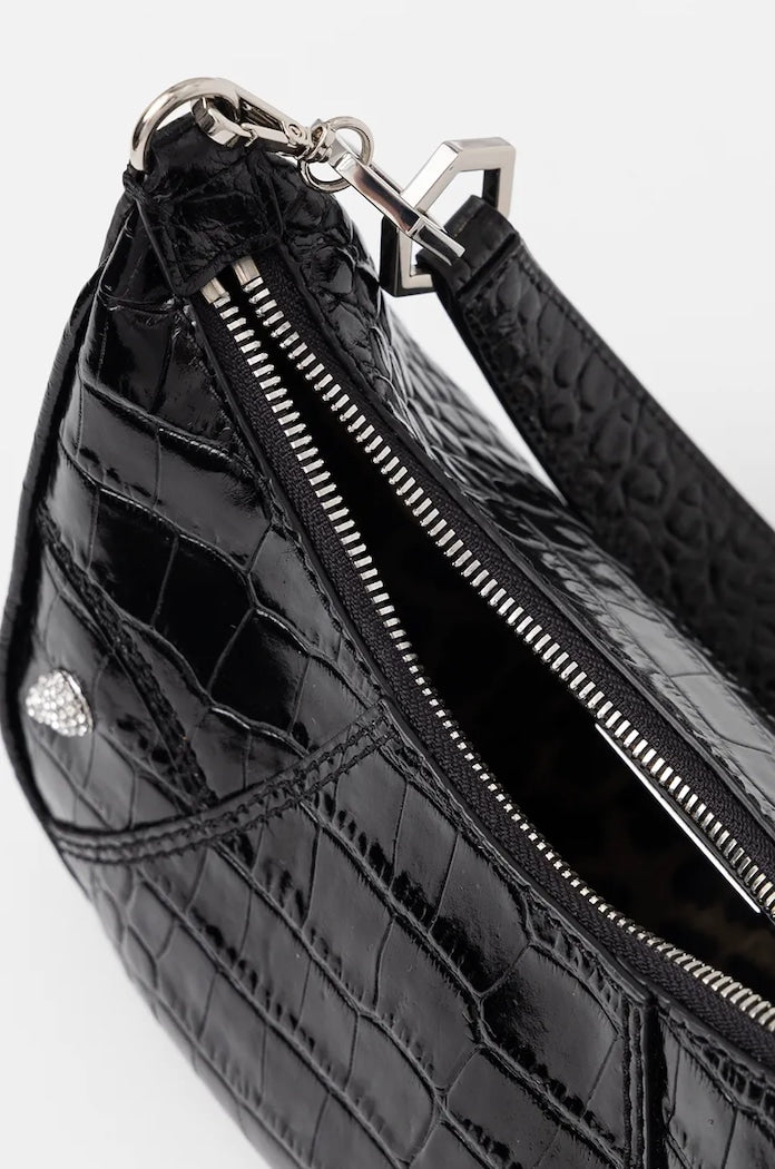 Philipp Plein Shopper Kožená Kabelka Černá AADA WBA2034 PLE009N