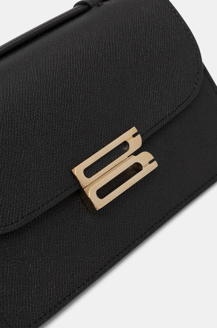 Victoria Beckham Crossbody Kožená Kabelka Černá B424AAC005975A