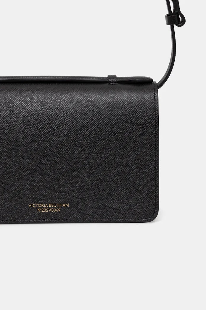 Victoria Beckham Crossbody Kožená Kabelka Černá B424AAC005975A