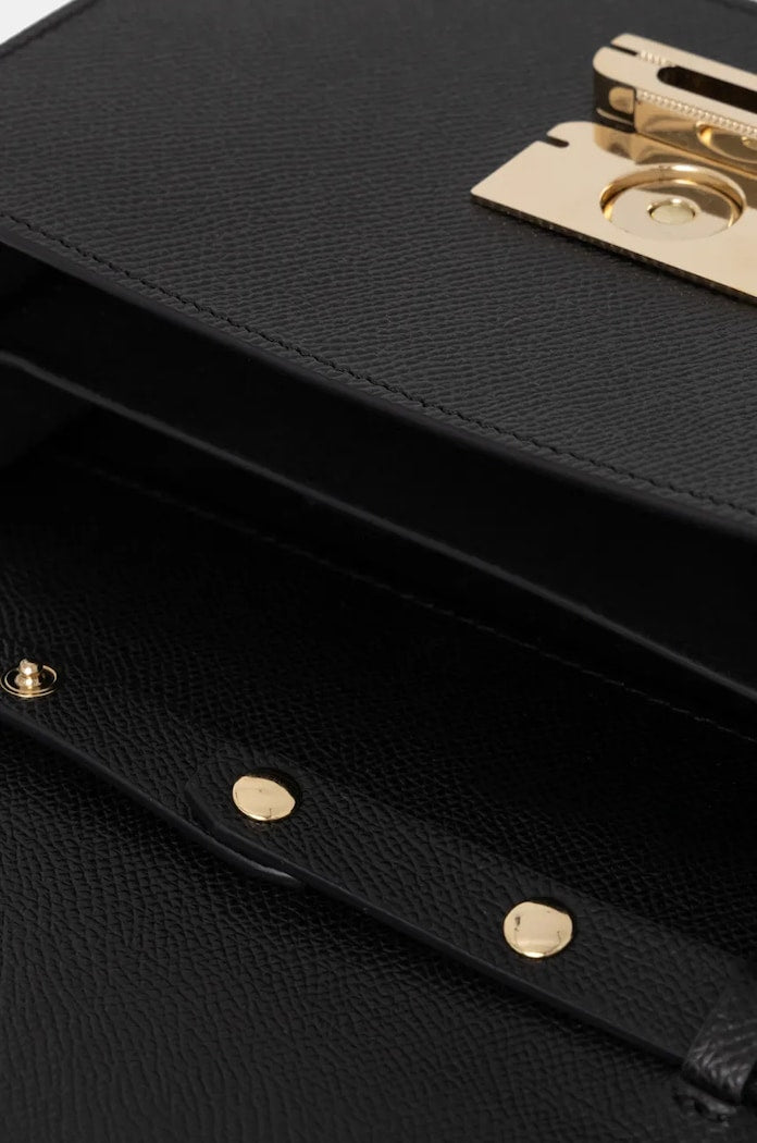 Victoria Beckham Crossbody Kožená Kabelka Černá B424AAC005975A