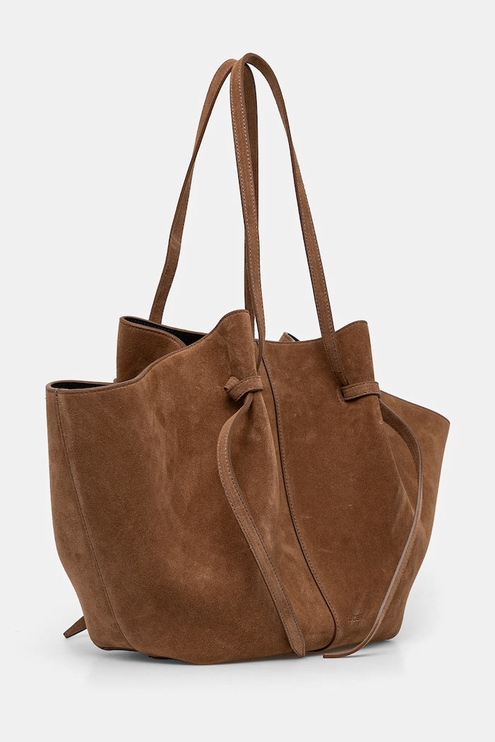 Yuzefi Large Mochi Semišová Shopper Kabelka Hnědá