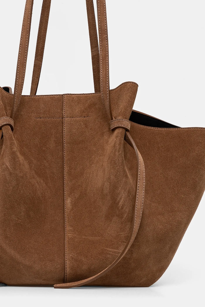 Yuzefi Large Mochi Semišová Shopper Kabelka Hnědá
