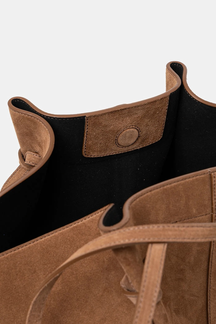 Yuzefi Large Mochi Semišová Shopper Kabelka Hnědá