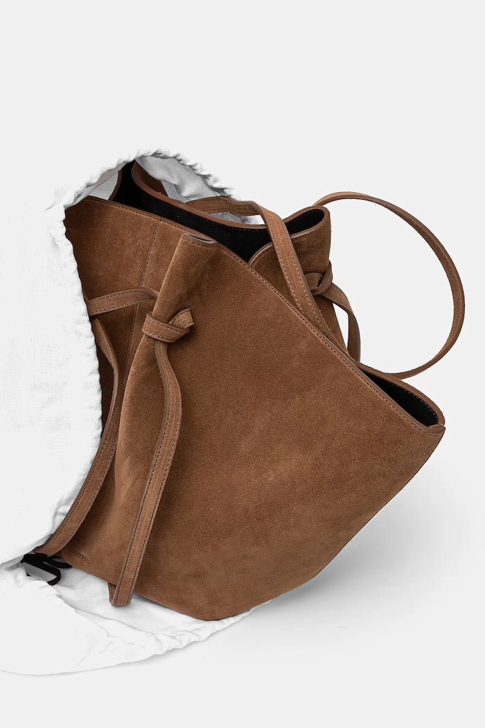 Yuzefi Large Mochi Semišová Shopper Kabelka Hnědá