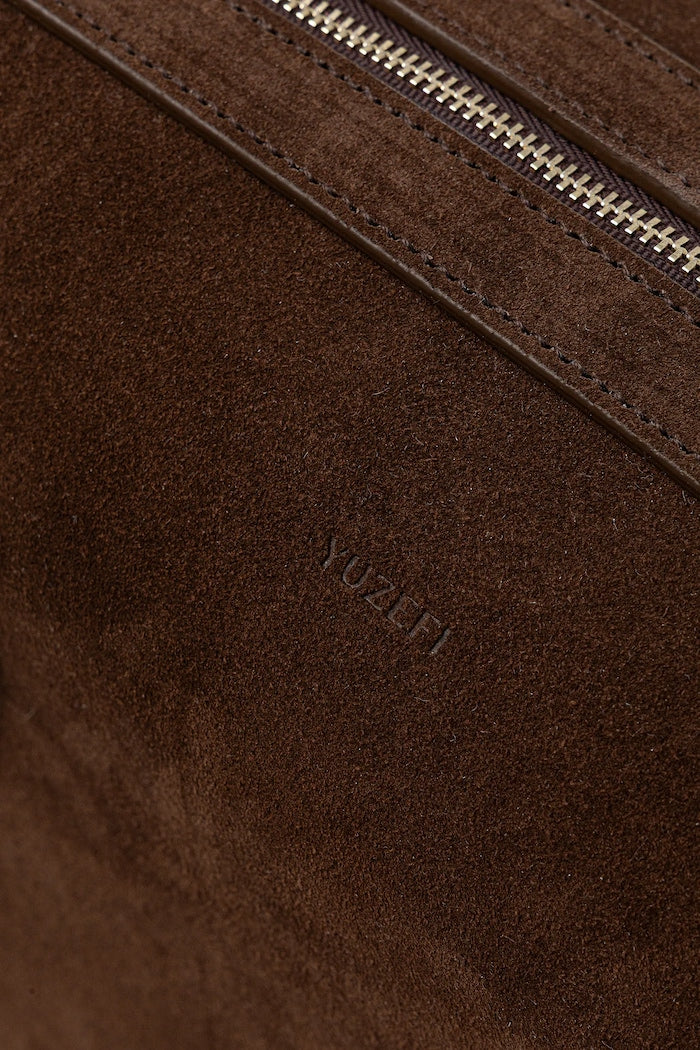 Yuzefi Large Brioche Duffle Semišová Tote Taška Hnědá