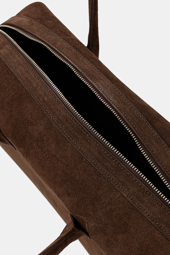 Yuzefi Large Brioche Duffle Semišová Tote Taška Hnědá