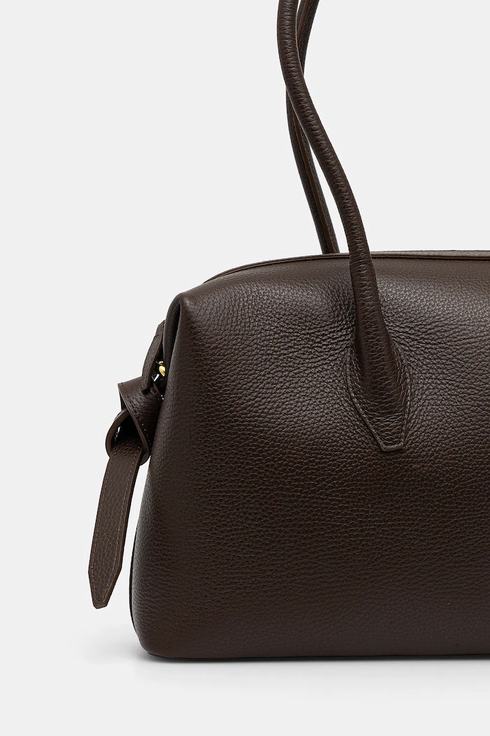Yuzefi Brioche Duffle Kožená Shopper Kabelka Hnědá YUZPF25-HB-BD-L038