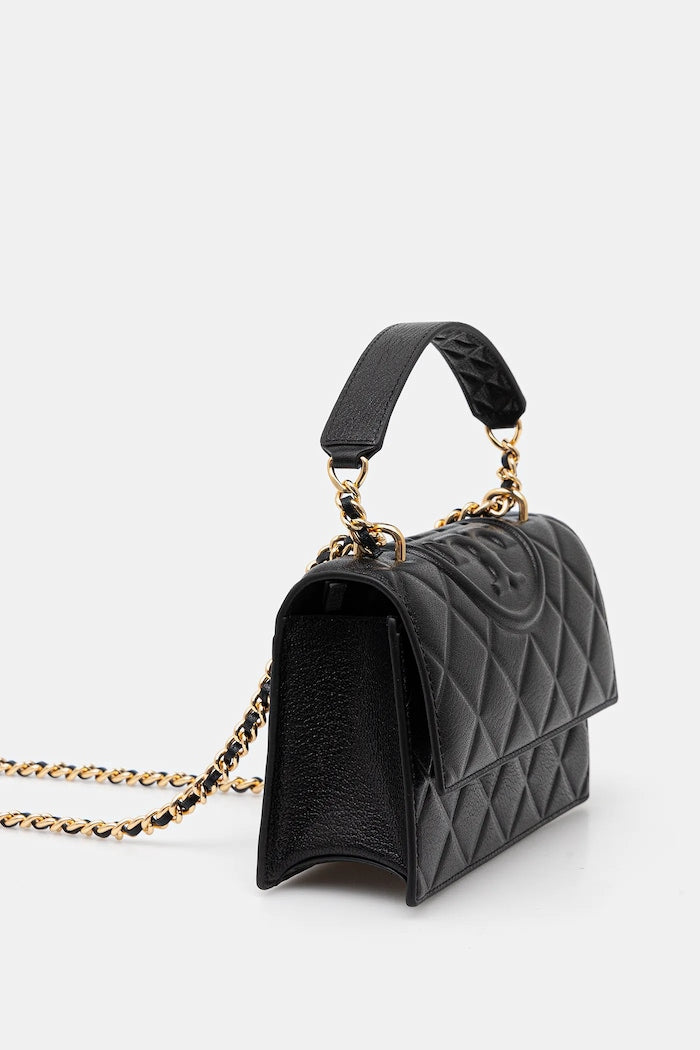 Tory Burch Fleming Kožená Crossbody Kabelka Černá 164800-001