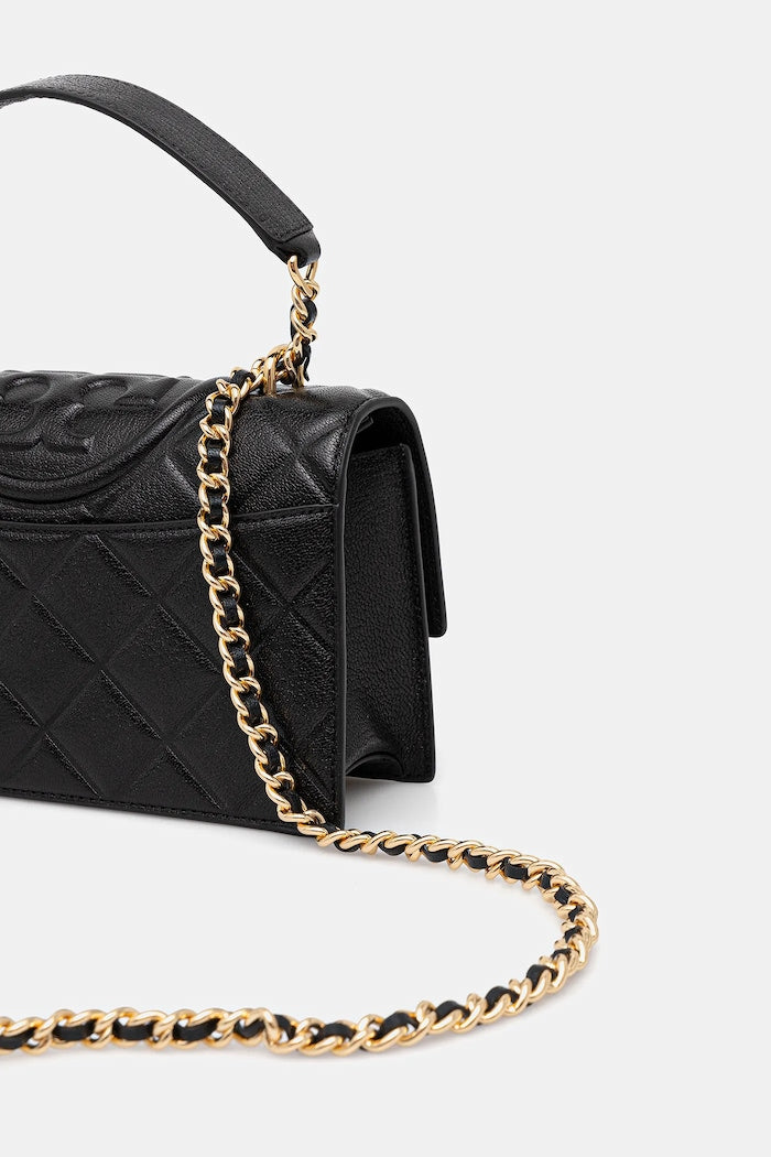 Tory Burch Fleming Kožená Crossbody Kabelka Černá 164800-001