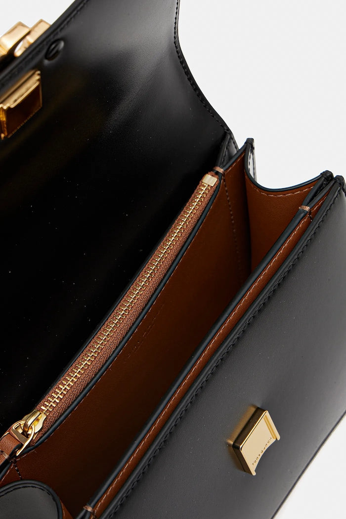 Tory Burch Eleanor Kožená Crossbody Kabelka Černá