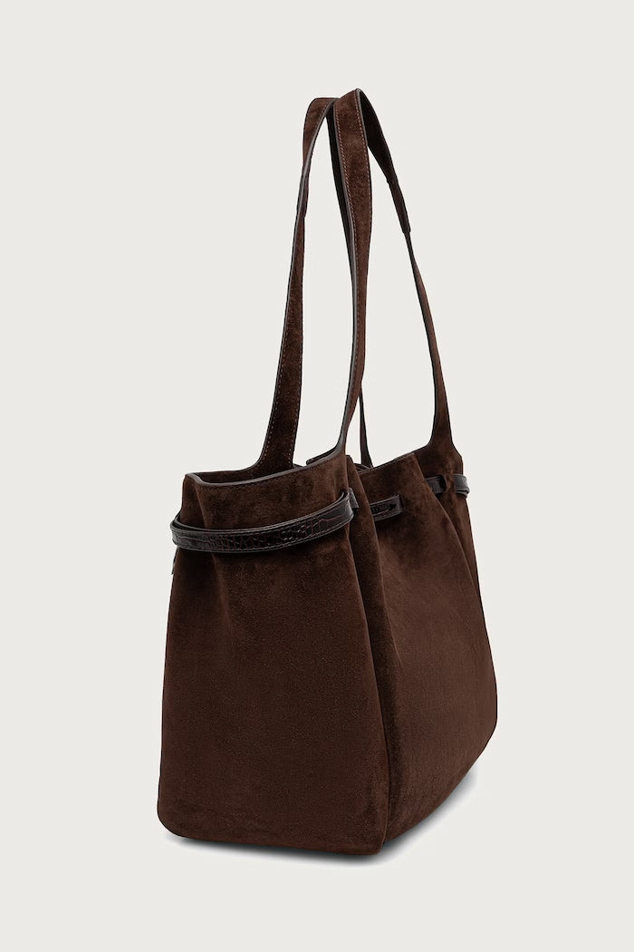 Tory Burch Romy Tote Dámská Semišová Kabelka Hnědá 186348