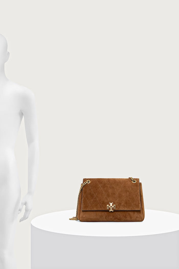 Tory Burch Charlie Crossbody Semišová Kabelka Hnědá 183357