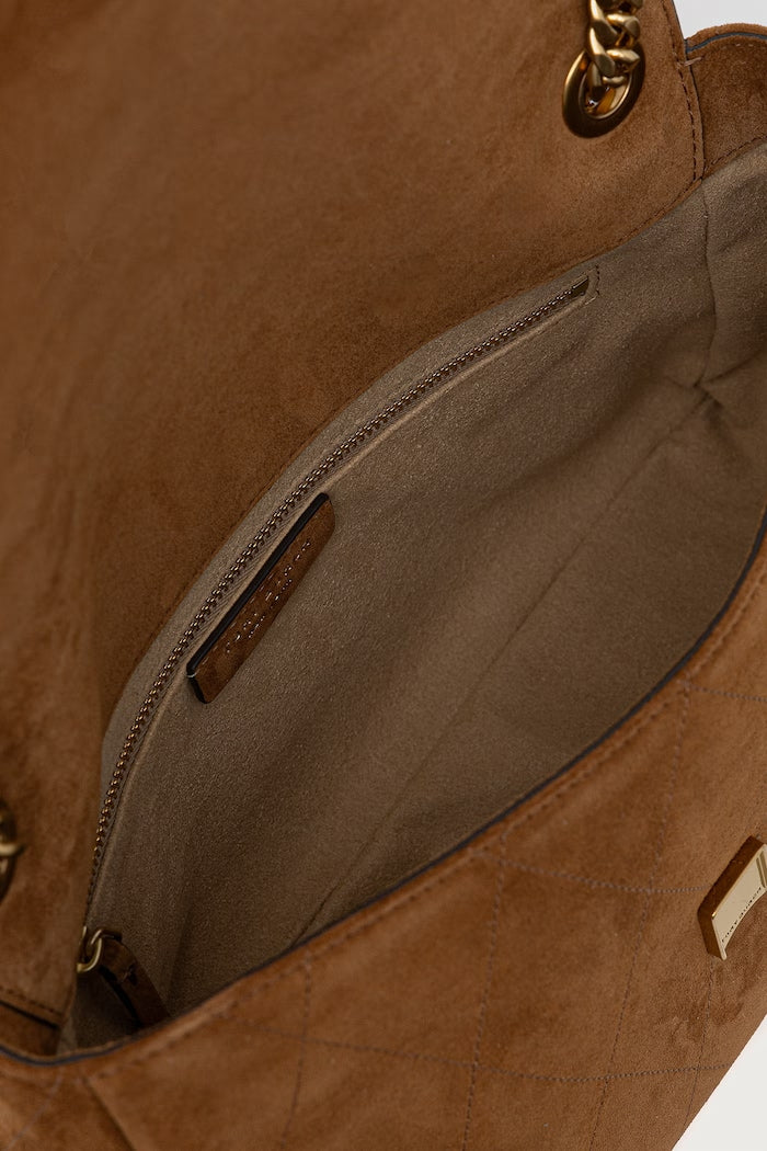 Tory Burch Charlie Crossbody Semišová Kabelka Hnědá 183357