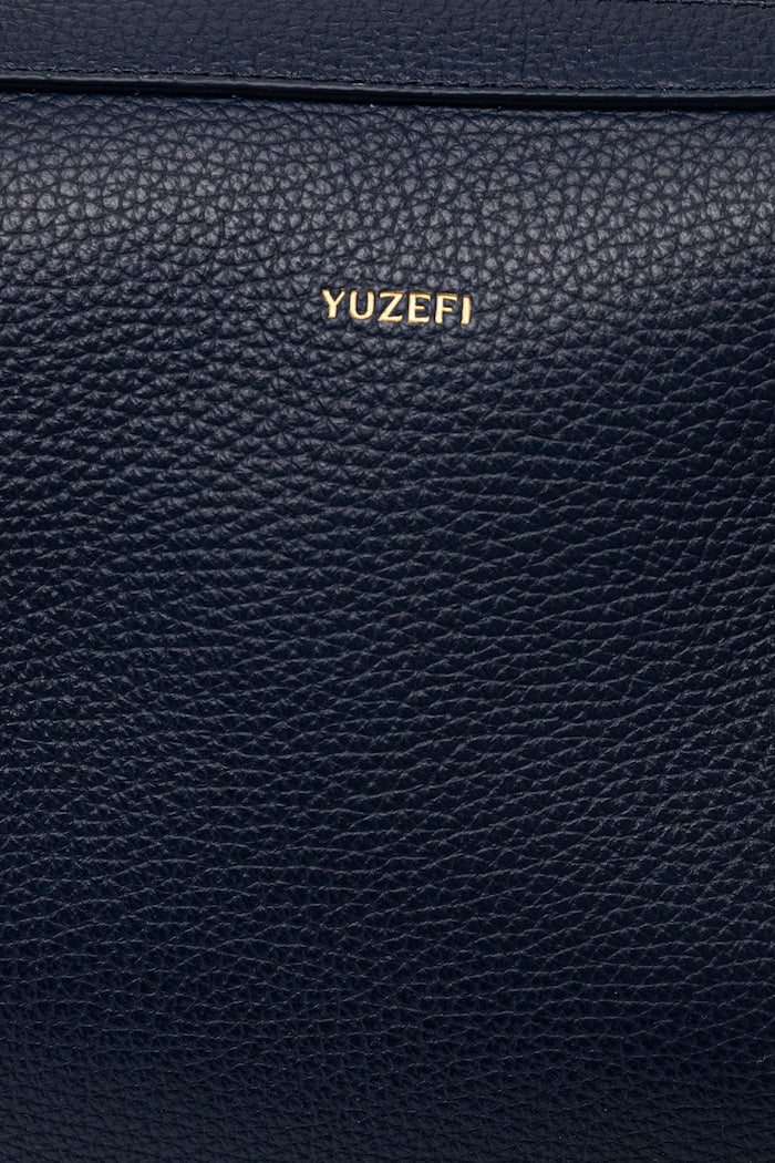 Yuzefi Brioche Duffle Shopper Kožená Kabelka Námořnická Modř YUZSS26-HB-BD-L063