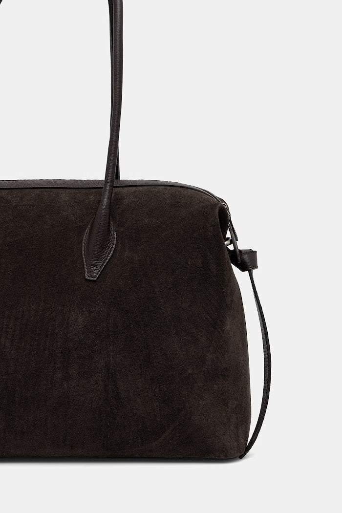 Yuzefi Large Brioche Duffl Semišová Tote Taška Hnědá