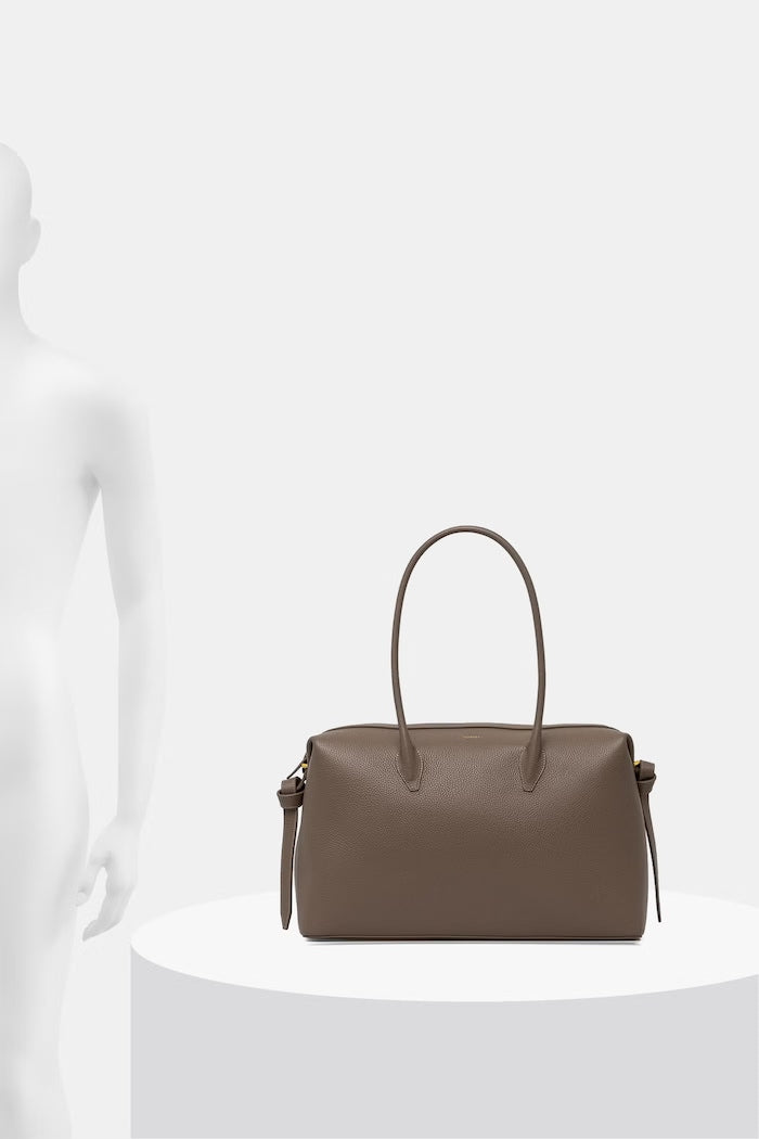 Yuzefi Large Brioche Duffle Shopper Kožená Kabelka Hnědá YUZRS26-HB-LBD-L052