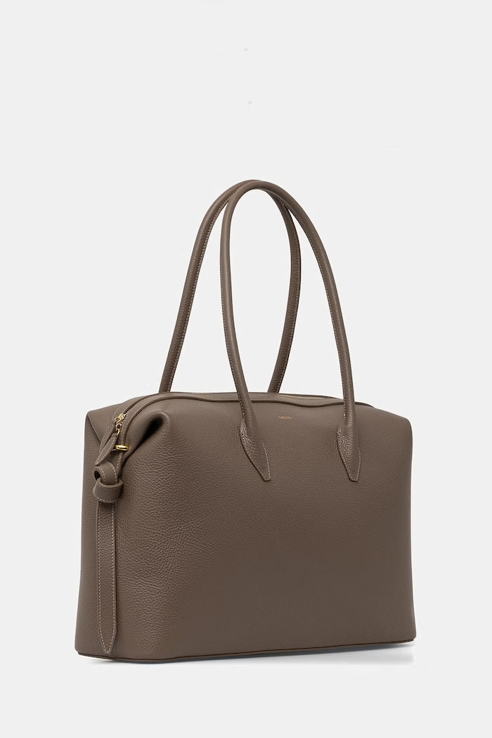 Yuzefi Large Brioche Duffle Shopper Kožená Kabelka Hnědá YUZRS26-HB-LBD-L052