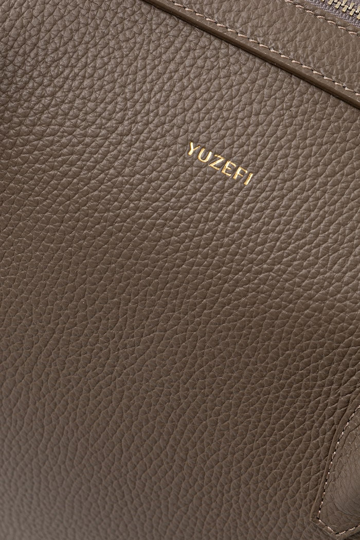 Yuzefi Large Brioche Duffle Shopper Kožená Kabelka Hnědá YUZRS26-HB-LBD-L052