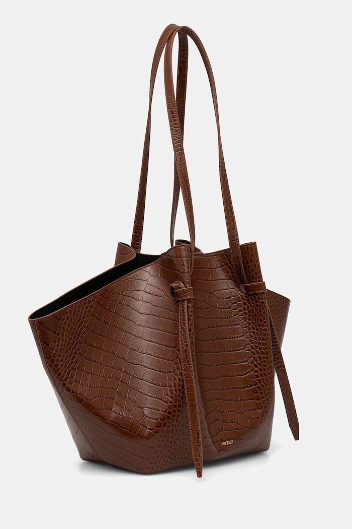 Yuzefi Large Mochi Kožená Shopper Taška Hnědá