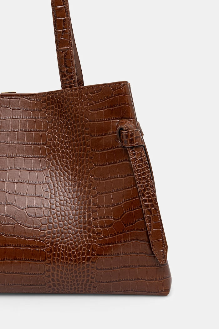 Yuzefi GYOZA Shopper Kožená Kabelka Hnědá YUZPF26-HB-GZT-L075