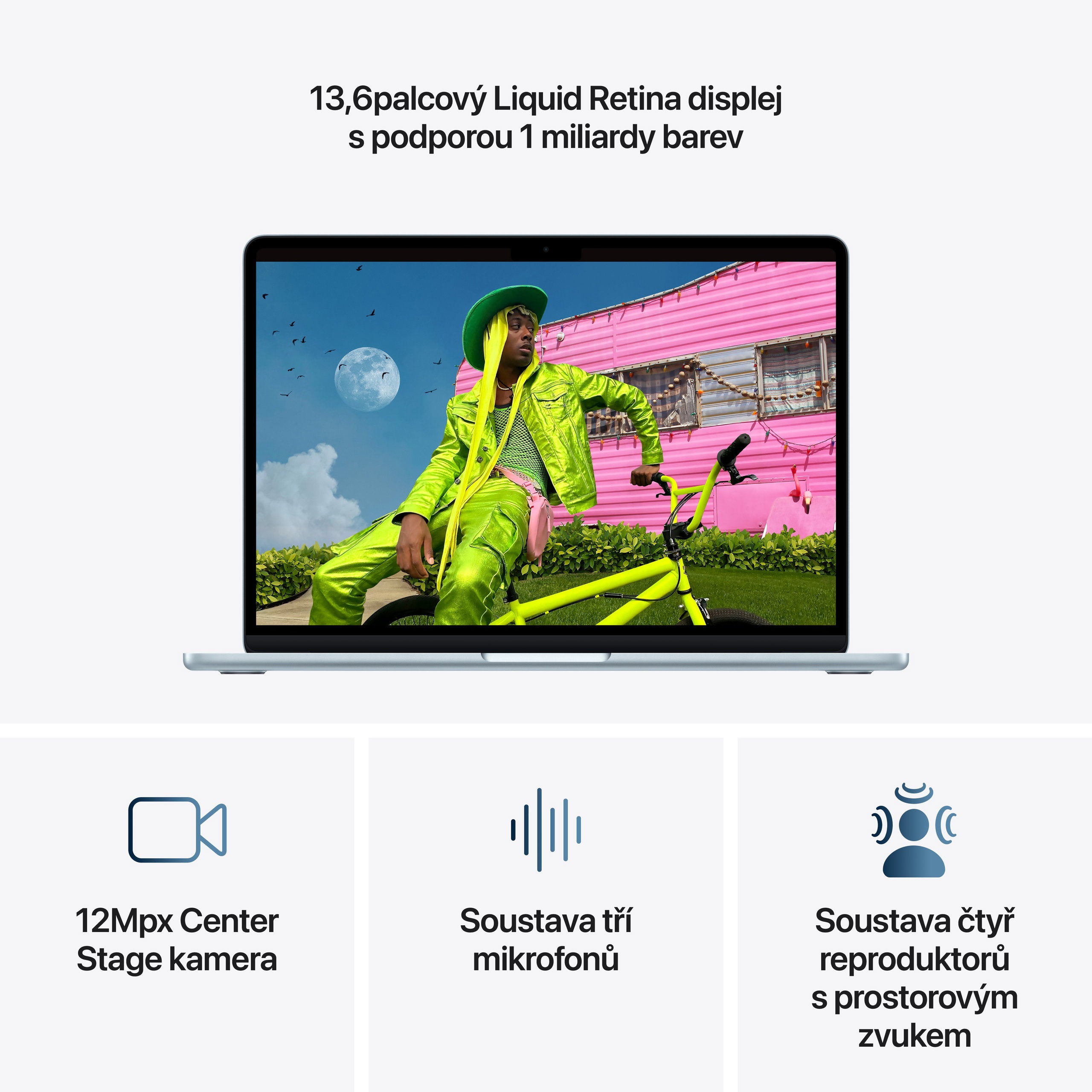 Apple MacBook Air 13" M5 2026 Blankytně Modrý