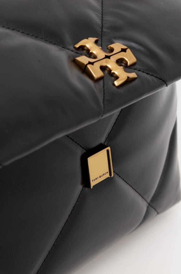 Tory Burch Kira Diamond Quilt Kožená Crossbody Kabelka Černá