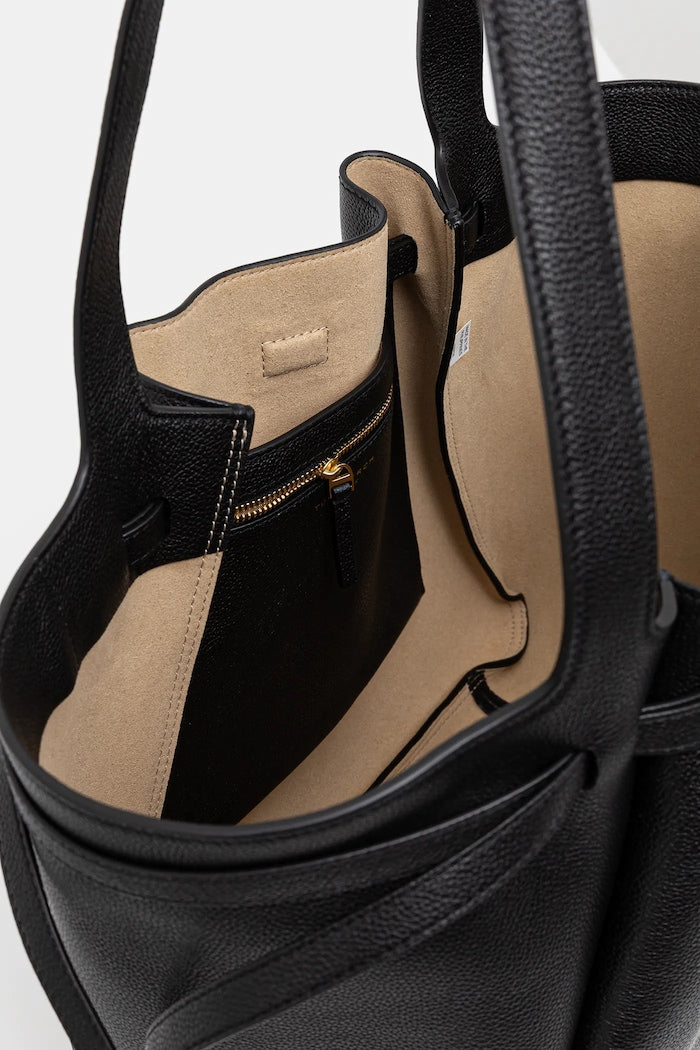 Tory Burch Romy Shopper Kožená Kabelka Černá 163388-001