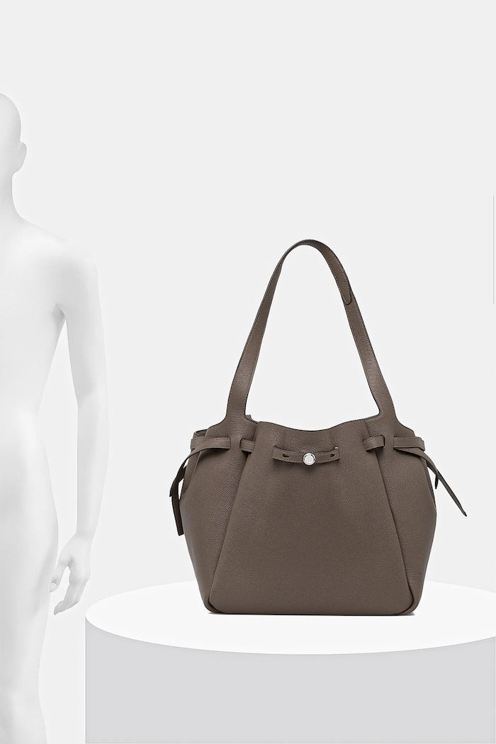 Tory Burch Rommy Shopper Kožená Kabelka Hnědá