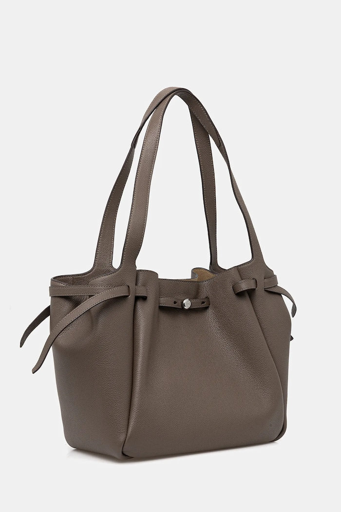 Tory Burch Rommy Shopper Kožená Kabelka Hnědá