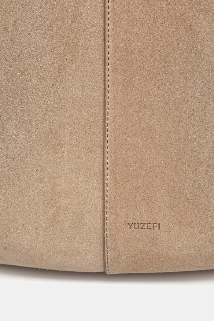 Yuzefi XL MOCHI Shopper Semišová Kabelka Béžová YUZSS26-HB-XLM-S007