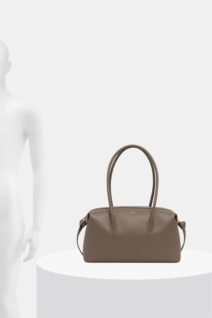 Yuzefi Brioche Duffle Shopper Kožená Kabelka Béžová YUZPF25-HB-BD-L052