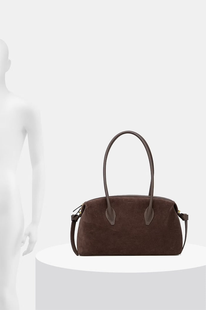 Yuzefi Brioche Duffle Semišová Shopper Kabelka Hnědá YUZRS26-HB-BD-S026